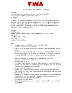 2015 FWA Texas Holdem Tournament Rules