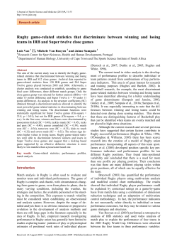 Rugby game-related statistics that discriminate between winning