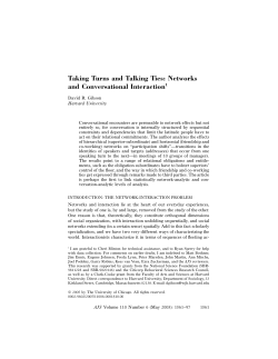 Taking Turns and Talking Ties: Networks and Conversational