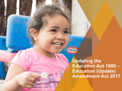 Updating the Education Act 1989 - Education Act