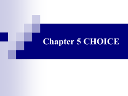 Chapter5 CHOICE