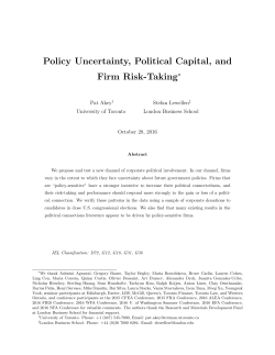 Policy Uncertainty, Political Capital, and Firm Risk
