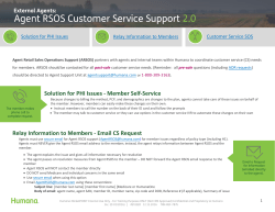 Agent RSOS Customer Service Support 2.0