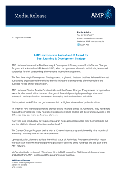 AMP Horizons win Australian HR Award for Best Learning