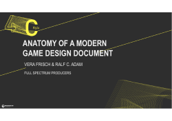 anatomy of a modern game design document