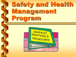 Safety and Health Management Program