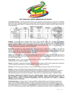 kohl*s american cup 2006 rules