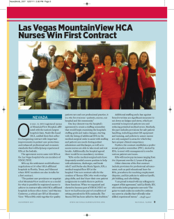 Las Vegas MountainView HCA Nurses Win First Contract