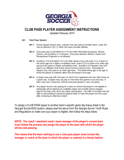 club pass player assignment instructions
