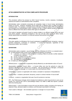AP186 Administrative Action Complaints Procedure