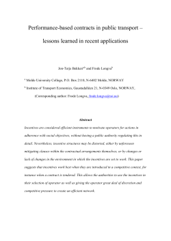 Case study on use of toll revenue and invetments in Oslo