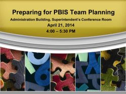 PBIS Coaches* Meeting - Peoria Public Schools
