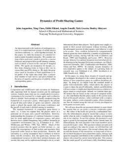 Dynamics of Profit-Sharing Games - NTU.edu
