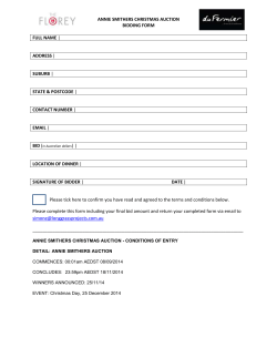 ANNIE SMITHERS CHRISTMAS AUCTION BIDDING FORM FULL