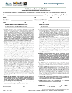 NonDisclosureForm for you to complete and return 10088