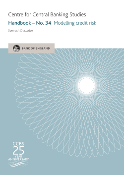 CCBS Handbook no 34 - Modelling credit risk