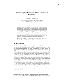 Predicting the Outcome of Small Battles in StarCraft