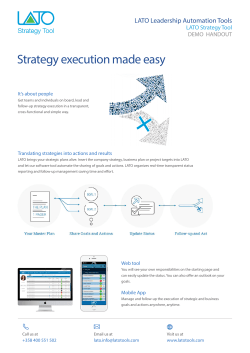 Strategy execution made easy