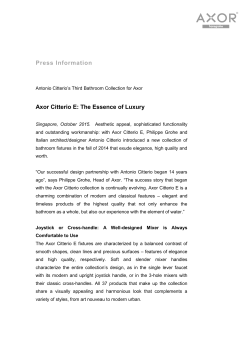 Axor Citterio E: The Essence of Luxury