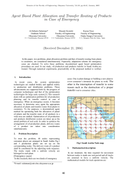 Agent Based Plant Allocation and Transfer Routing of Products in