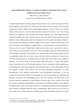 Understanding Other Minds - Ruhr