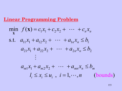 3. Linear Programming and Genetic Algorithms