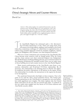 China`s Strategic Moves and Counter-Moves