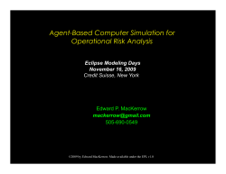 Agent-Based Computer Simulation for Operational