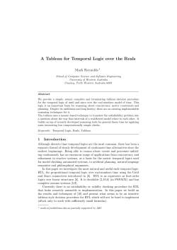 A Tableau for Temporal Logic over the Reals