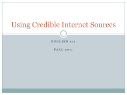 Choosing Credible Sources