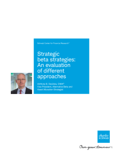 Strategic beta strategies: An evaluation of