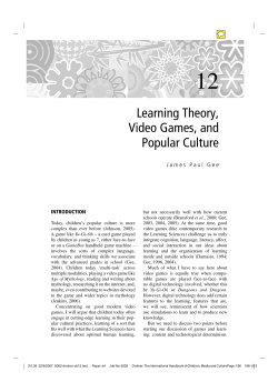 Learning Theory, Video Games, and Popular Culture