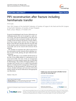 PIPJ reconstruction after fracture including