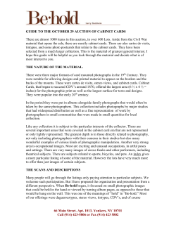 guide to the auction of cabinet cards