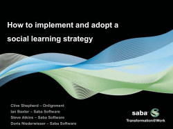 How to implement and adopt a social learning strategy
