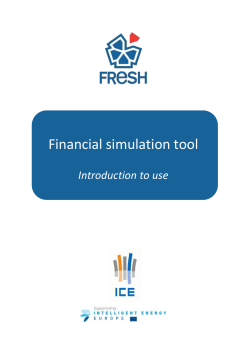 EPC financial simulation tool guide