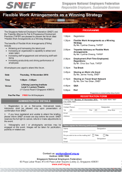 The Singapore National Employers Federation (SNEF) and the