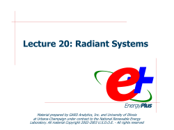 Radiant Systems in EnergyPlus