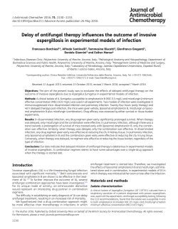 Delay of antifungal therapy influences the outcome of invasive
