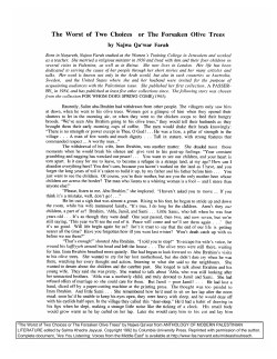 The Worst of Two Choices or The Forsaken Olive