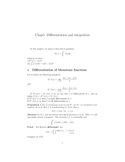 Chap5: Differentiation and integration