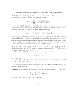 1 Compact sets in the space of measure valued functions