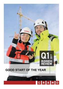 Cramo Business Review Q1 2017