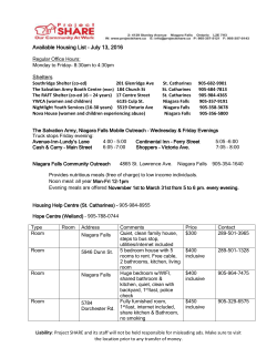 Available Housing List &ndash; July 13, 2016 Regular Office Hours