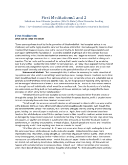 First Meditation - Orion Institute