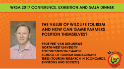 the value of wildlife tourism and how can game farmers position