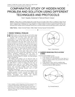 comparative study of hidden node problem and solution using