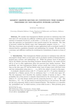 Moment growth bounds on continuous time Markov
