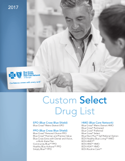 BCBSM/BCN Custom Select Drug List