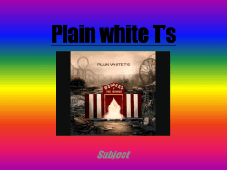 Plain white T*s - jean moulin high school